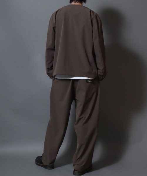 ANPAS（アンパス）の「FLEX360° Stretch Crew-Zip Jacket  / ＜セットアップ可＞フレックス360° ストレッチクルージップジャケット ノーカラージャケット メンズ ビジカジ スーツ アウター ＜S～LLサイズ＞（ノーカラージャケット・メンズ・ネイビー/ブラウン/ブラック・L/M/LL/S）」の21枚目の写真