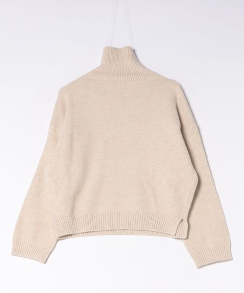 BY THE BAY（バイザベイ）の「【シンプル定番・体型カバー】ハイネックリブニット／4色展開｜ブラック グレー ブラウン ベージュ 長袖 ゆったりシルエット 秋冬 大人カジュアル きれいめ（ニット/セーター・レディース・グレー/ベージュ/ブラウン/ブラック・FREE）」の7枚目の写真