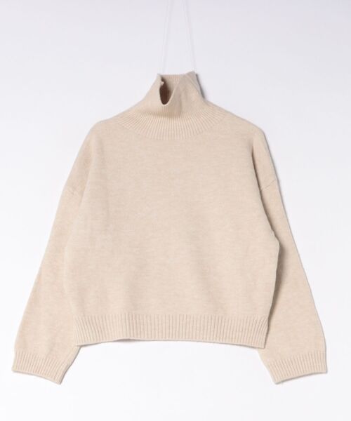 BY THE BAY（バイザベイ）の「【シンプル定番・体型カバー】ハイネックリブニット／4色展開｜ブラック グレー ブラウン ベージュ 長袖 ゆったりシルエット 秋冬 大人カジュアル きれいめ（ニット/セーター・レディース・グレー/ベージュ/ブラウン/ブラック・FREE）」の8枚目の写真
