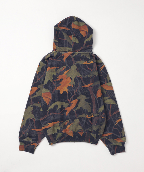 BOTT（ボット）の「BoTT / ボット WASHED TREE CAMO ZIP HOODIE（パーカー・メンズ・ブラック/ブラウン・SMALL/MEDIUM/LARGE）」の4枚目の写真