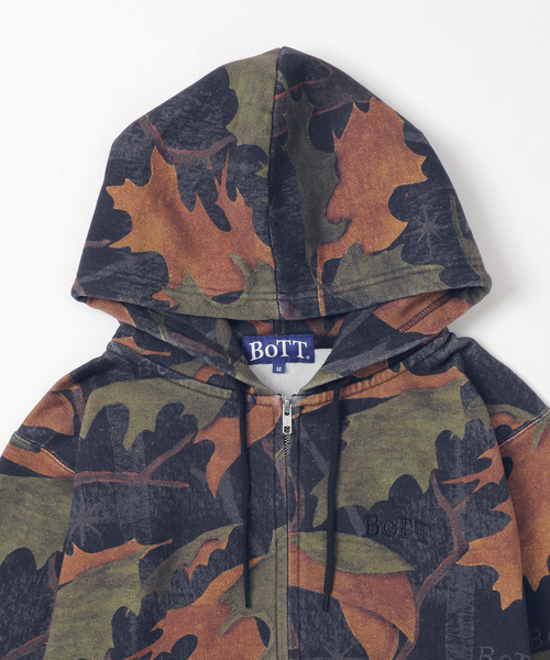 BOTT（ボット）の「BoTT / ボット WASHED TREE CAMO ZIP HOODIE（パーカー・メンズ・ブラック/ブラウン・SMALL/MEDIUM/LARGE）」の5枚目の写真