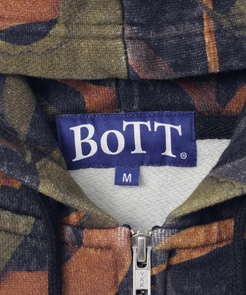 BOTT（ボット）の「BoTT / ボット WASHED TREE CAMO ZIP HOODIE（パーカー・メンズ・ブラック/ブラウン・SMALL/MEDIUM/LARGE）」の6枚目の写真
