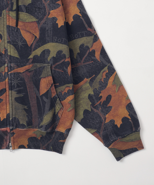 BOTT（ボット）の「BoTT / ボット WASHED TREE CAMO ZIP HOODIE（パーカー・メンズ・ブラック/ブラウン・SMALL/MEDIUM/LARGE）」の8枚目の写真