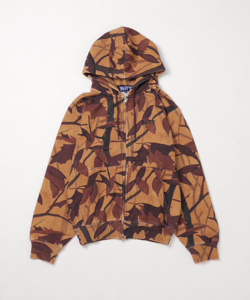 BOTT（ボット）の「BoTT / ボット WASHED TREE CAMO ZIP HOODIE（パーカー・メンズ・ブラック/ブラウン・SMALL/MEDIUM/LARGE）」の10枚目の写真