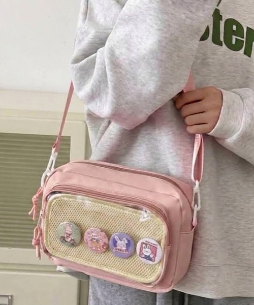 VIBGYOR(ヴィブジョー)の「oshipic/推し活 クリアポケット ショルダーバッグ 缶バッジ アクスタ デコバッグ S0077(ショルダーバッグ・レディース・ブルー/ブラック/グリーン/ピンク・FREE)」の4枚目の写真
