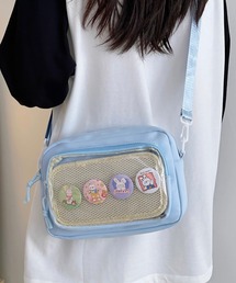 oshipic/推し活 クリアポケット ショルダーバッグ 缶バッジ アクスタ デコバッグ S0077