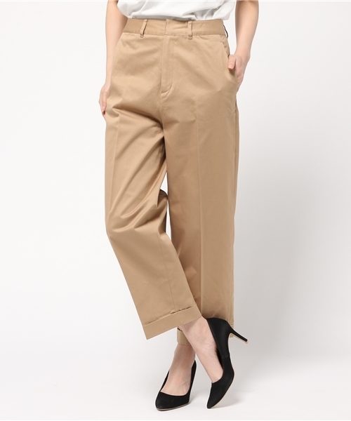 B:MING by BEAMS（ビーミングバイビームス）の「ビーミング by ビームス / ハイウエストチノパンツ（チノパンツ・レディース・ホワイト/ベージュ/ネイビー・MEDIUM/SMALL）」の3枚目の写真