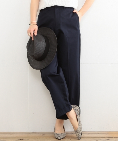 B:MING by BEAMS（ビーミングバイビームス）の「ビーミング by ビームス / ハイウエストチノパンツ（チノパンツ・レディース・ホワイト/ベージュ/ネイビー・MEDIUM/SMALL）」の7枚目の写真