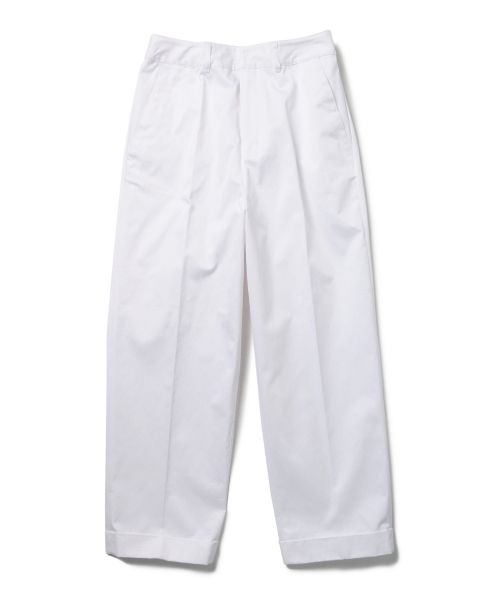 B:MING by BEAMS（ビーミングバイビームス）の「ビーミング by ビームス / ハイウエストチノパンツ（チノパンツ・レディース・ホワイト/ベージュ/ネイビー・MEDIUM/SMALL）」の8枚目の写真