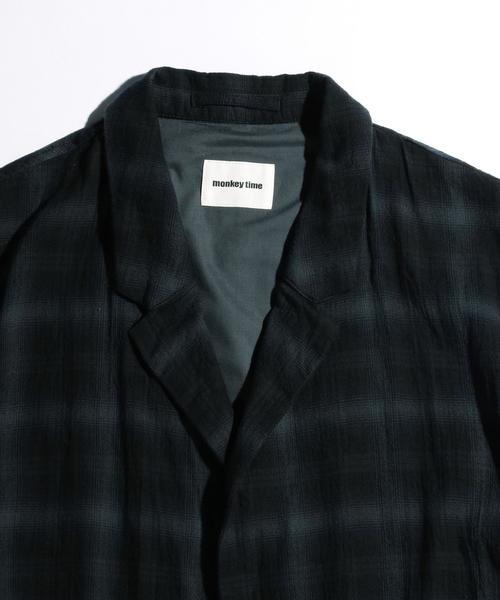 MONKEY TIME（モンキータイム）の「＜monkey time＞ ∴ TC トロピカル 6分袖 コート◆（カーディガン/ボレロ・メンズ・グレー・SMALL/MEDIUM/LARGE）」の4枚目の写真