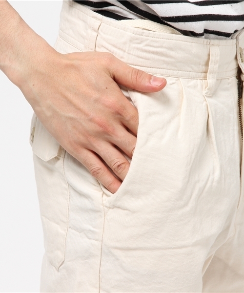 GRAND GLOBAL（グランドグローバル）の「GRAND GLOBAL / KAMIショートパンツ			（その他パンツ・メンズ・オフホワイト/ネイビー/カーキ・40/42/38）」の9枚目の写真