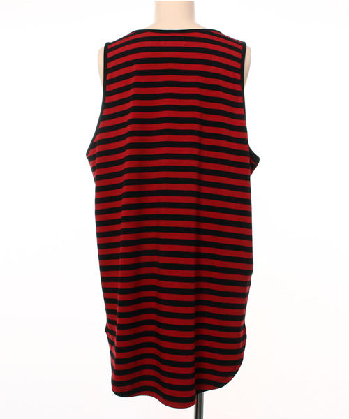 WHITELAND（ホワイトランド）の「WhiteLandBlackBurn/ホワイトランドブラックバーン/Round Border TankTop（タンクトップ・メンズ・ホワイト/レッド・FREE）」の3枚目の写真