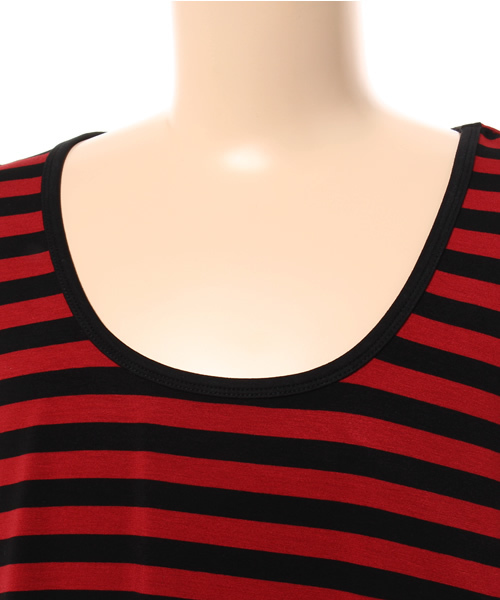 WHITELAND（ホワイトランド）の「WhiteLandBlackBurn/ホワイトランドブラックバーン/Round Border TankTop（タンクトップ・メンズ・ホワイト/レッド・FREE）」の4枚目の写真