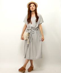 LBC | SP レーヨンリネンブラウジングワンピース(ワンピース)