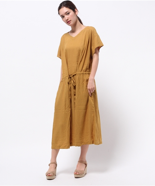 LBC（エルビーシー）の「SP レーヨンリネンブラウジングワンピース（ワンピース・レディース・ライトグレー/マスタード/ネイビー・MEDIUM/LARGE）」の15枚目の写真