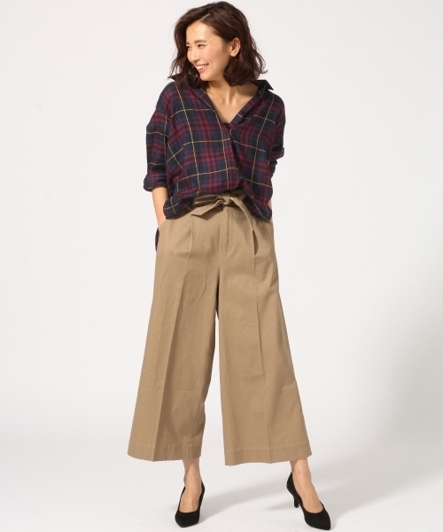 GLOBAL WORK(グローバルワーク)の「レーヨンロングシャツ長袖/725108(シャツ/ブラウス・レディース・ダークブラウン/ホワイト/ワインレッド/ネイビー/レッド/ホワイト系その他・LARGE/SMALL/MEDIUM)」の10枚目の写真