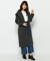 VENCEEXCHANGE | フェイクウールフードガウン(チェスターコート)