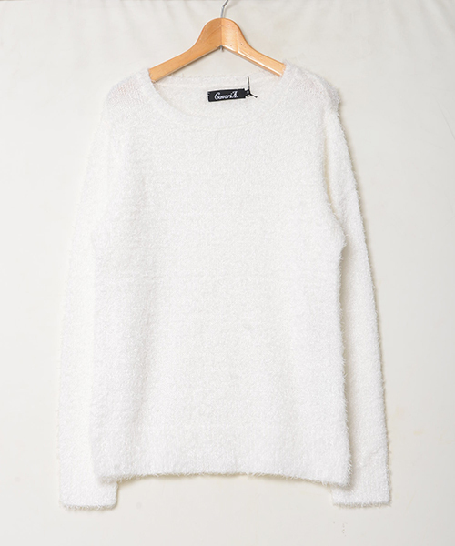 SILVER BULLET（シルバーバレット）の「『CavariA/キャバリア』フェザーヤーンクルーネック長袖ニットセーター（ニット/セーター・メンズ・ベージュ/ホワイト/レッド系その他/ホワイト×ブラック/ブラック/オフホワイト/ホワイト×レッド・M/L）」の13枚目の写真