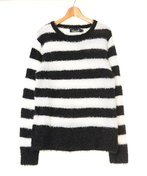 SILVER BULLET（シルバーバレット）の「『CavariA/キャバリア』フェザーヤーンクルーネック長袖ニットセーター（ニット/セーター・メンズ・ベージュ/ホワイト/レッド系その他/ホワイト×ブラック/ブラック/オフホワイト/ホワイト×レッド・M/L）」の14枚目の写真