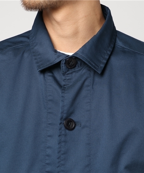 SHIPS JET BLUE（シップスジェットブルー）の「SHIPS JET BLUE: ストレッチ ショップコート（ステンカラーコート・メンズ・ネイビー/イエロー/グリーン・LARGE/SMALL/MEDIUM/X-LARGE）」の4枚目の写真