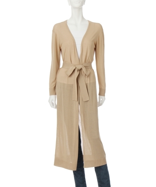 Ungrid（アングリッド）の「ベルト付ロングニットガウン（カーディガン/ボレロ・レディース・ホワイト/ブラック/ベージュ・FREE）」の9枚目の写真