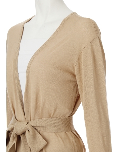 Ungrid（アングリッド）の「ベルト付ロングニットガウン（カーディガン/ボレロ・レディース・ホワイト/ブラック/ベージュ・FREE）」の5枚目の写真