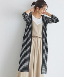 Pierrot | UVカットスラブ素材ロングトッパーカーディガン(カーディガン/ボレロ)