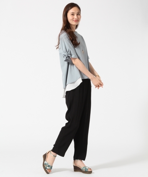 GLOBAL WORK(グローバルワーク)の「ユルリラテーパードパンツ/745558(その他パンツ・レディース・ダークブルー/ネイビー/ブラック・LARGE/SMALL/MEDIUM)」の7枚目の写真