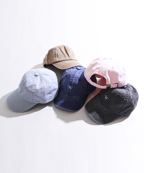 WEGO（ウィゴー）の「WEGO/ピグメントLOWキャップ（キャップ・メンズ・サックスブルー/ライトピンク/ブラック/ネイビー/ベージュ/ブルー/オレンジ・FREE）」の13枚目の写真