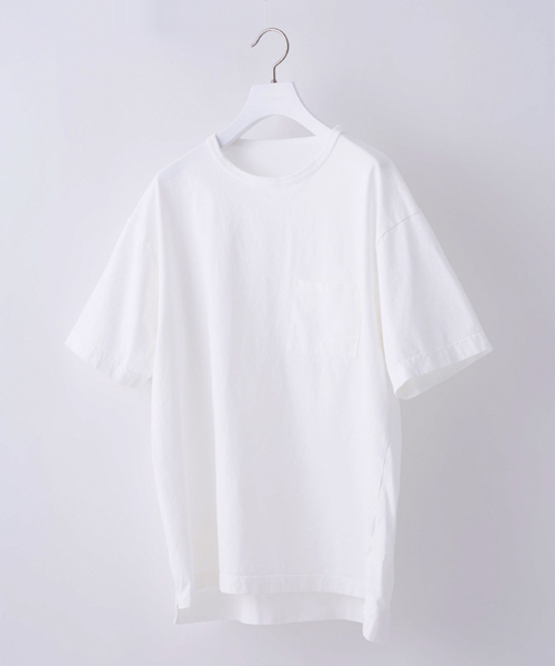 STUDIOUS（ステュディオス）の「【STUDIOUS】オーバーピグメントT（Tシャツ/カットソー・メンズ・ピンク/ホワイト/ブルー/ベージュ・2/1/3）」の2枚目の写真