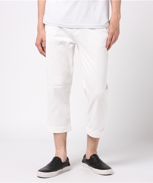 INASTUDIOS ZOO(イーナストゥディオスズー)の「「INASTUDIOS SELECT」ストレッチクロップドパンツ(その他パンツ・メンズ・ベージュ/ネイビー/ブラック/カーキ/ホワイト/レッド/ブルー・X-LARGE/SMALL/LARGE/MEDIUM)」の2枚目の写真