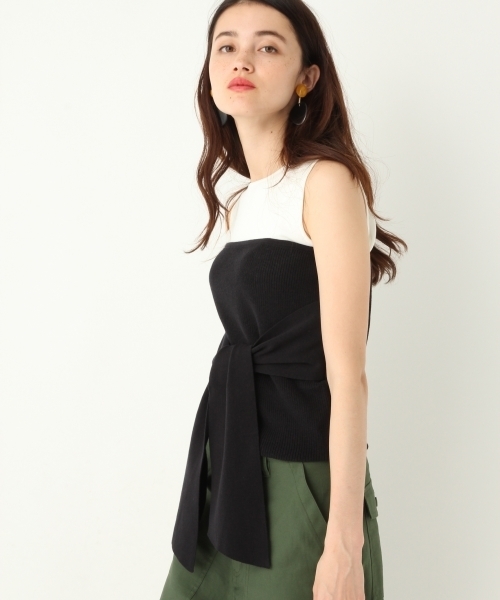 A part by（アパートバイ）の「12GCリボンビスチェ 762825 （その他トップス・レディース・グレー/ブラック・FREE）」の2枚目の写真