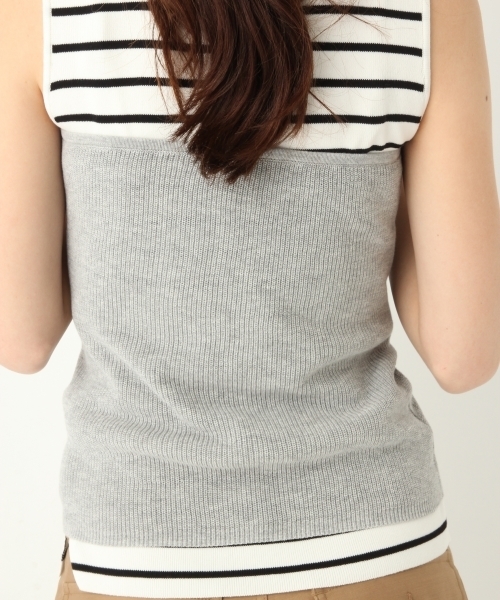 A part by（アパートバイ）の「12GCリボンビスチェ 762825 （その他トップス・レディース・グレー/ブラック・FREE）」の5枚目の写真