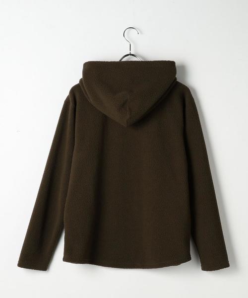 green label relaxing（グリーンレーベルリラクシング）の「ST ポーラテック フリース フーディー / パーカー ◆（パーカー・メンズ・ブラック/ダークブラウン/オフホワイト・LARGE/MEDIUM/SMALL）」の16枚目の写真