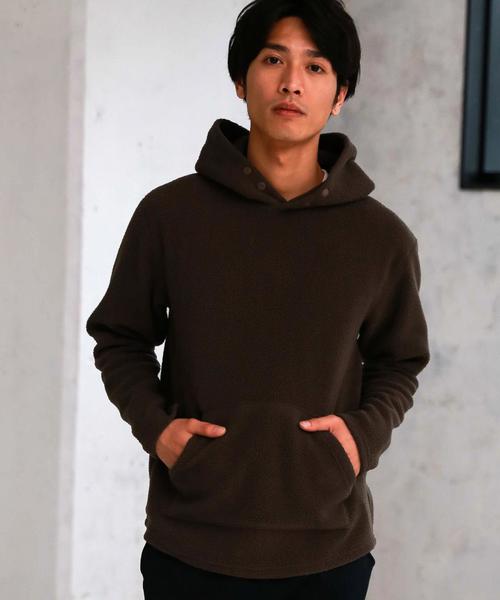 green label relaxing（グリーンレーベルリラクシング）の「ST ポーラテック フリース フーディー / パーカー ◆（パーカー・メンズ・ブラック/ダークブラウン/オフホワイト・LARGE/MEDIUM/SMALL）」の10枚目の写真