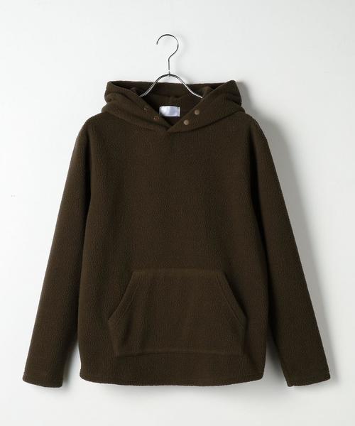 green label relaxing（グリーンレーベルリラクシング）の「ST ポーラテック フリース フーディー / パーカー ◆（パーカー・メンズ・ブラック/ダークブラウン/オフホワイト・LARGE/MEDIUM/SMALL）」の12枚目の写真