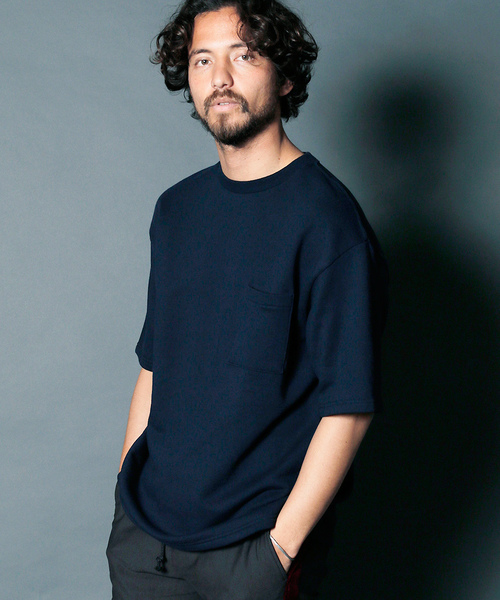 Magine(マージン)の「URAKE BIG SILHOUETTE PKT TEE:ウラケビックシルエット ポケットTEE(Tシャツ/カットソー・メンズ・レッド/ホワイト/ブラック/グレー/ネイビー・48/44/46)」の5枚目の写真