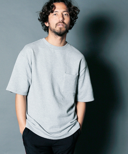 Magine(マージン)の「URAKE BIG SILHOUETTE PKT TEE:ウラケビックシルエット ポケットTEE(Tシャツ/カットソー・メンズ・レッド/ホワイト/ブラック/グレー/ネイビー・48/44/46)」の4枚目の写真