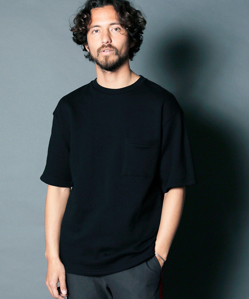 Magine(マージン)の「URAKE BIG SILHOUETTE PKT TEE:ウラケビックシルエット ポケットTEE(Tシャツ/カットソー・メンズ・レッド/ホワイト/ブラック/グレー/ネイビー・48/44/46)」の3枚目の写真