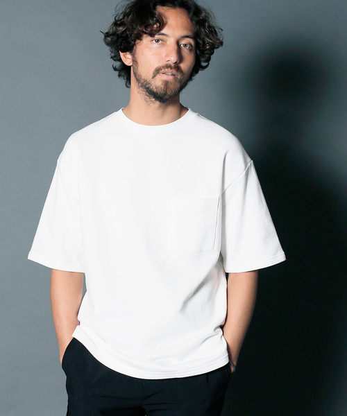 Magine(マージン)の「URAKE BIG SILHOUETTE PKT TEE:ウラケビックシルエット ポケットTEE(Tシャツ/カットソー・メンズ・レッド/ホワイト/ブラック/グレー/ネイビー・48/44/46)」の6枚目の写真