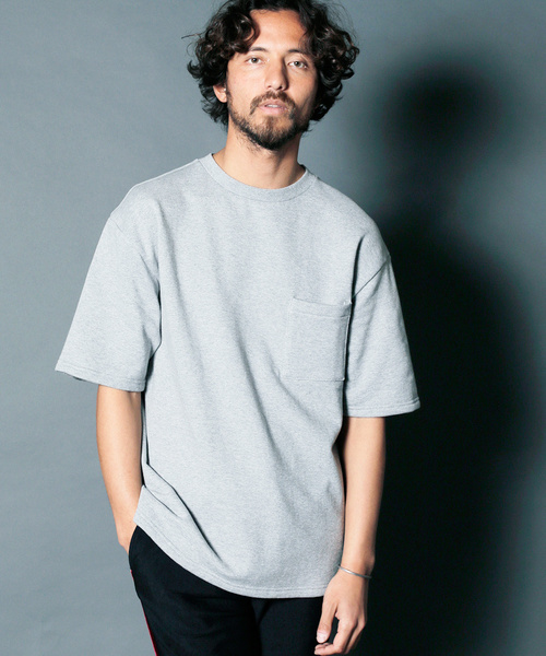 Magine(マージン)の「URAKE BIG SILHOUETTE PKT TEE:ウラケビックシルエット ポケットTEE(Tシャツ/カットソー・メンズ・レッド/ホワイト/ブラック/グレー/ネイビー・48/44/46)」の9枚目の写真