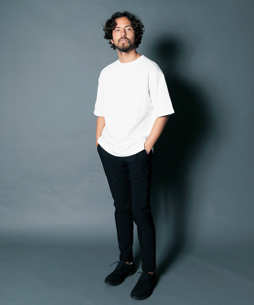 Magine(マージン)の「URAKE BIG SILHOUETTE PKT TEE:ウラケビックシルエット ポケットTEE(Tシャツ/カットソー・メンズ・レッド/ホワイト/ブラック/グレー/ネイビー・48/44/46)」の12枚目の写真