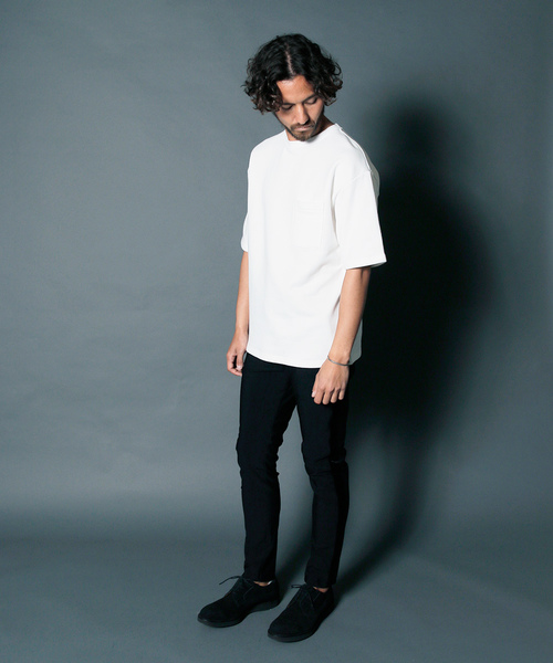 Magine(マージン)の「URAKE BIG SILHOUETTE PKT TEE:ウラケビックシルエット ポケットTEE(Tシャツ/カットソー・メンズ・レッド/ホワイト/ブラック/グレー/ネイビー・48/44/46)」の14枚目の写真