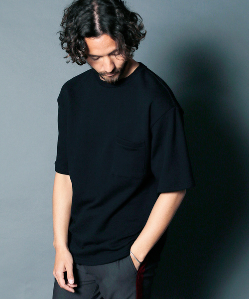 Magine(マージン)の「URAKE BIG SILHOUETTE PKT TEE:ウラケビックシルエット ポケットTEE(Tシャツ/カットソー・メンズ・レッド/ホワイト/ブラック/グレー/ネイビー・48/44/46)」の8枚目の写真