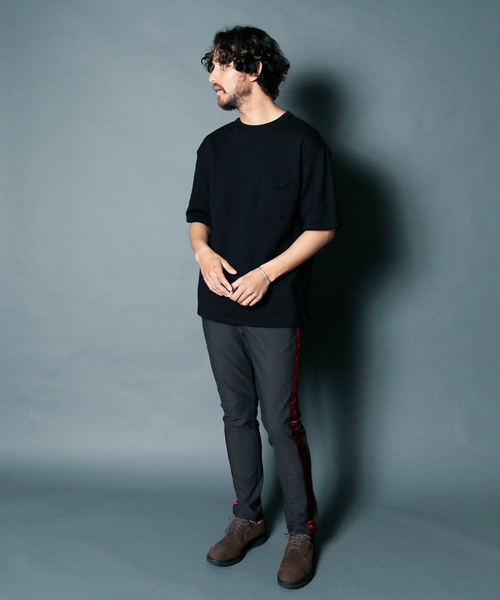 Magine(マージン)の「URAKE BIG SILHOUETTE PKT TEE:ウラケビックシルエット ポケットTEE(Tシャツ/カットソー・メンズ・レッド/ホワイト/ブラック/グレー/ネイビー・48/44/46)」の15枚目の写真