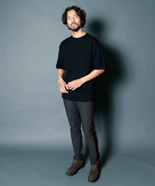 Magine(マージン)の「URAKE BIG SILHOUETTE PKT TEE:ウラケビックシルエット ポケットTEE(Tシャツ/カットソー・メンズ・レッド/ホワイト/ブラック/グレー/ネイビー・48/44/46)」の16枚目の写真