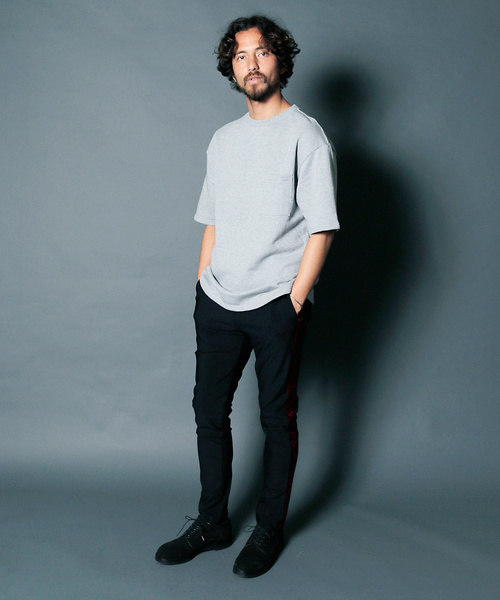 Magine(マージン)の「URAKE BIG SILHOUETTE PKT TEE:ウラケビックシルエット ポケットTEE(Tシャツ/カットソー・メンズ・レッド/ホワイト/ブラック/グレー/ネイビー・48/44/46)」の19枚目の写真