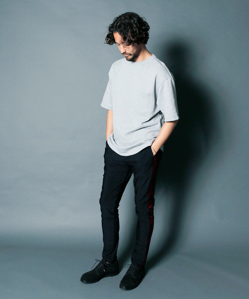 Magine(マージン)の「URAKE BIG SILHOUETTE PKT TEE:ウラケビックシルエット ポケットTEE(Tシャツ/カットソー・メンズ・レッド/ホワイト/ブラック/グレー/ネイビー・48/44/46)」の20枚目の写真