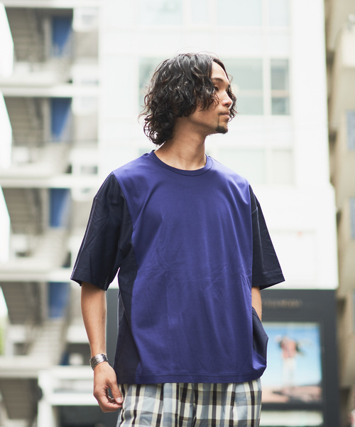 CIAOPANIC(チャオパニック)の「カラーブロックプルオーバー(Tシャツ/カットソー・メンズ・ホワイト/オリーブ/パープル・LARGE/MEDIUM)」の3枚目の写真