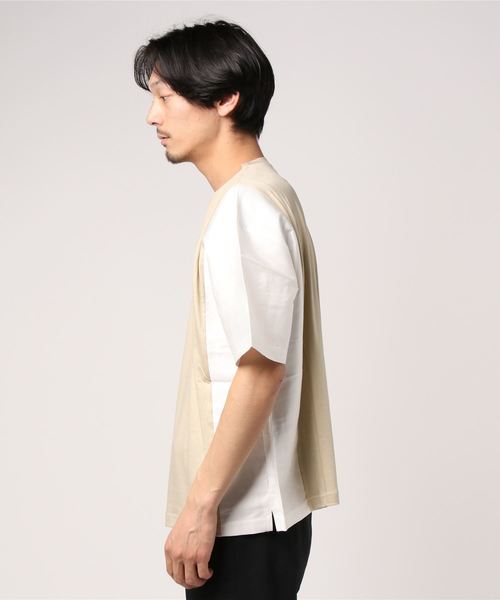 CIAOPANIC(チャオパニック)の「カラーブロックプルオーバー(Tシャツ/カットソー・メンズ・ホワイト/オリーブ/パープル・LARGE/MEDIUM)」の5枚目の写真